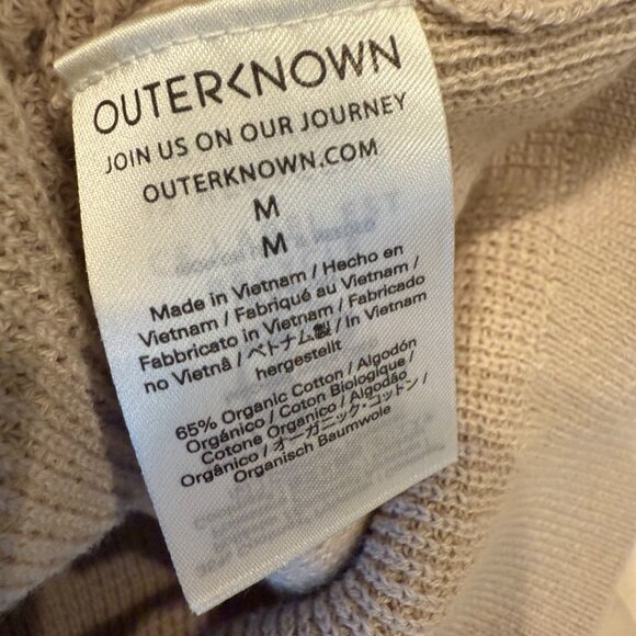Outerknown Nostalgic Sweater Men’s Size Medium Striped Knit Crewneck 70's - Picture 4 of 5